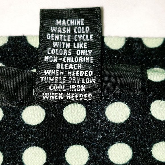 Alfani Tank Top Black with Green Polka Dots - Picture 7 of 11